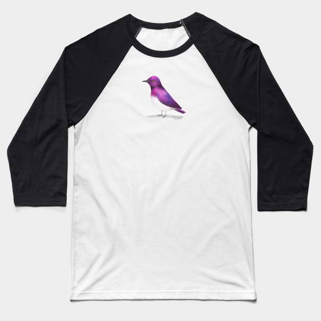 Violet Backed Starling Bird Baseball T-Shirt by julianamotzko